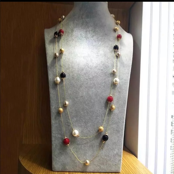 🎯 - Multilayer color bead necklace - Picture 1 of 3